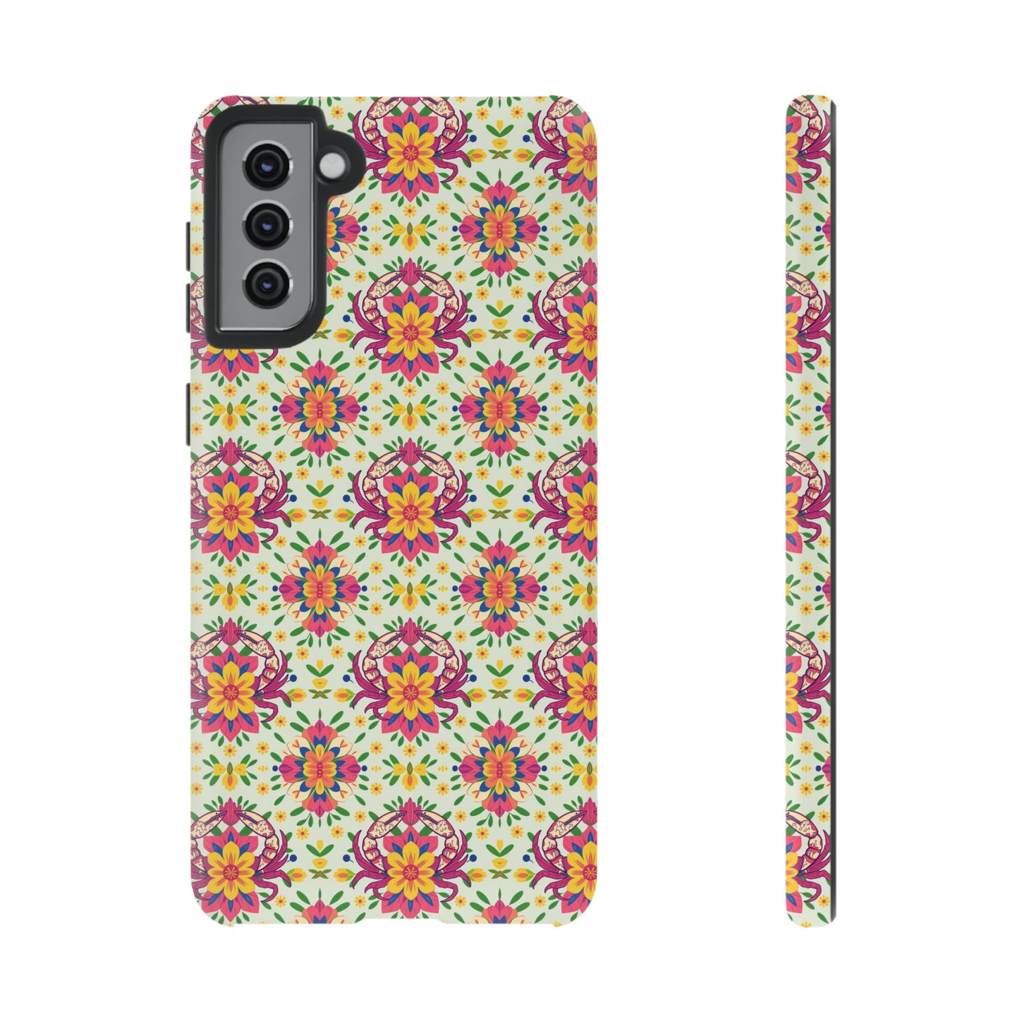 Tough Cases, Cancer, Zodiac v3, Flower Pattern