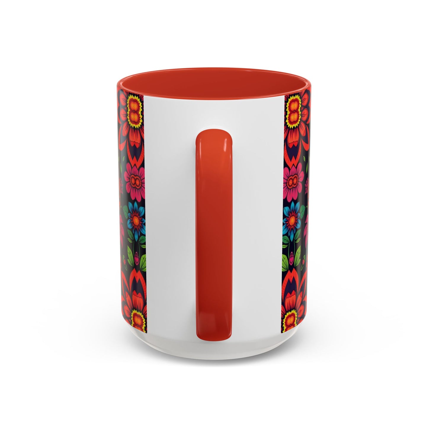 Accent Coffee Mug, Cancer, Zodiac v4, Flower Pattern, (11, 15oz)
