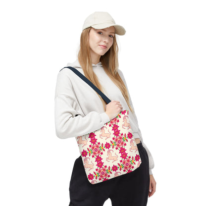Tote Bag (AOP), Capricorn, Zodiac, Flower Pattern
