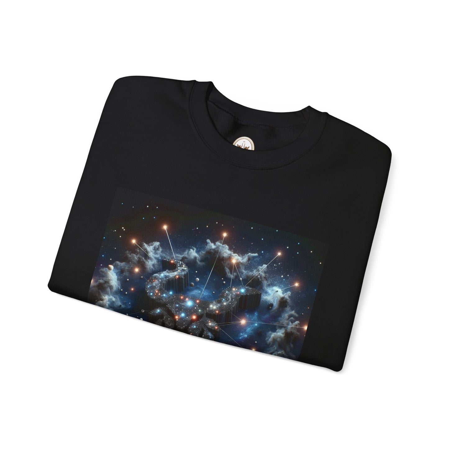 Unisex Heavy Blend™ Crewneck Sweatshirt, Space Bullhead, Taurus Zodiac Design