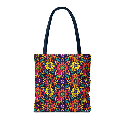 Tote Bag, (AOP), Capricorn, Zodiac, Flower Pattern