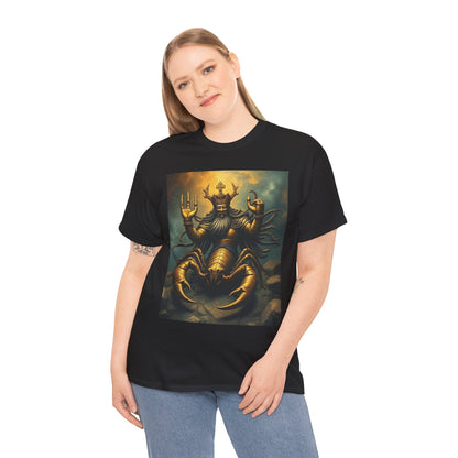 Unisex Heavy Cotton T-Shirt, Desert Scorpio King v1, Zodiac Design