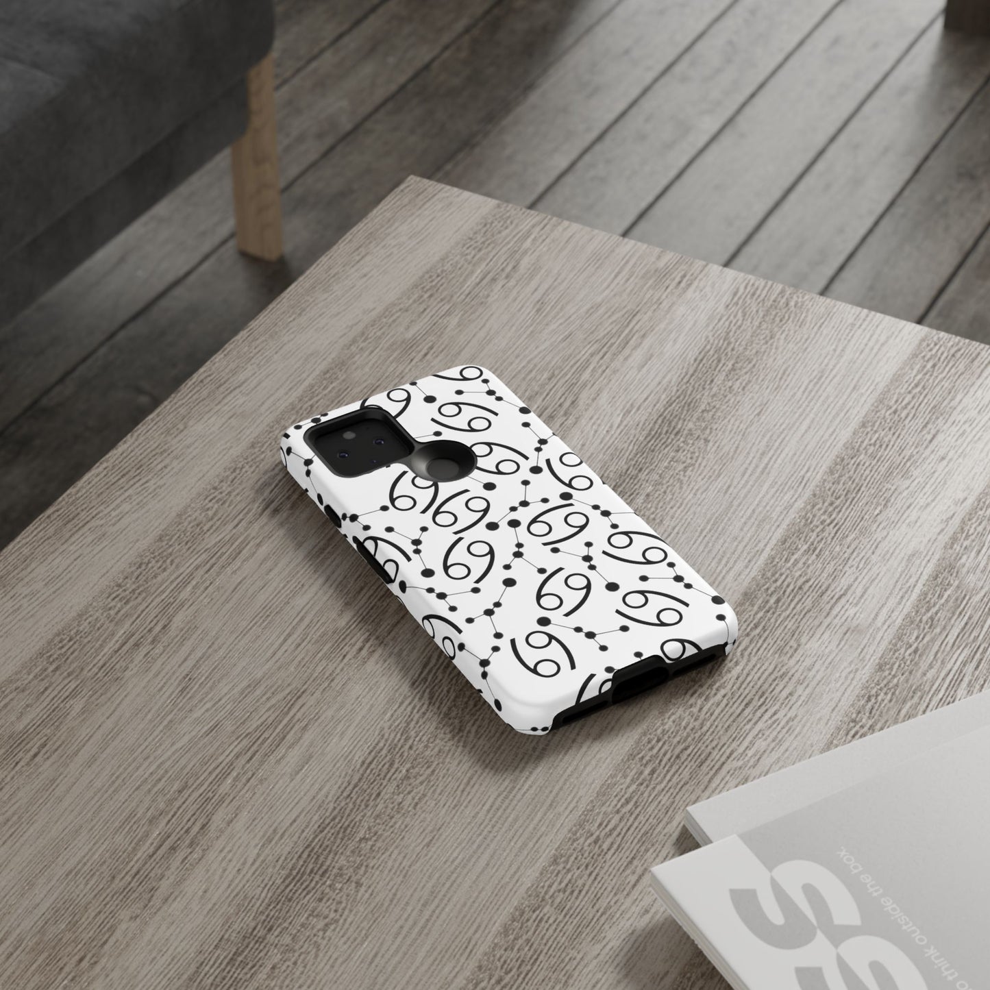 Tough Cases with the Cancer Zodiac sign for iPhone, Samsung Galaxy, and Google Pixel devices