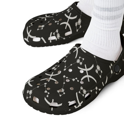 EVA Foam Rubber Shoes (AOP), Material 100% EVA, Pisces Zodiac Design