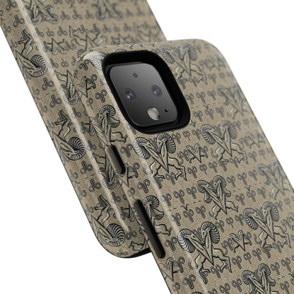Tough Cases, Aries, Zodiac, Metal Pattern