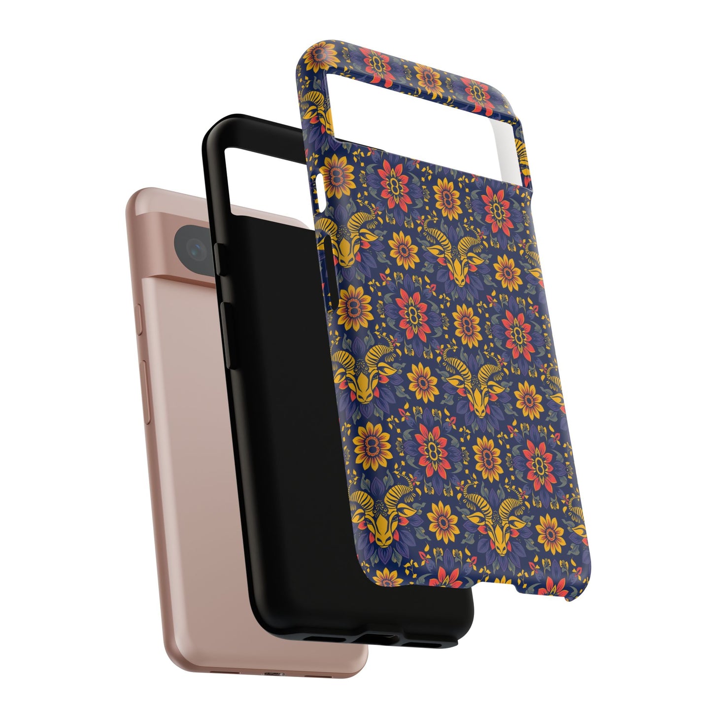 Tough Cases, Taurus, Zodiac v3, Flower Pattern