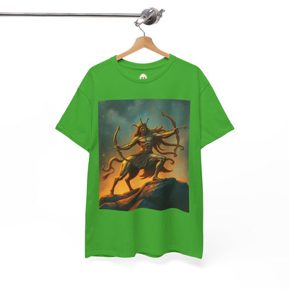 Unisex Heavy Cotton T-Shirt, Arrow Centaur, Sagittarius Zodiac Design