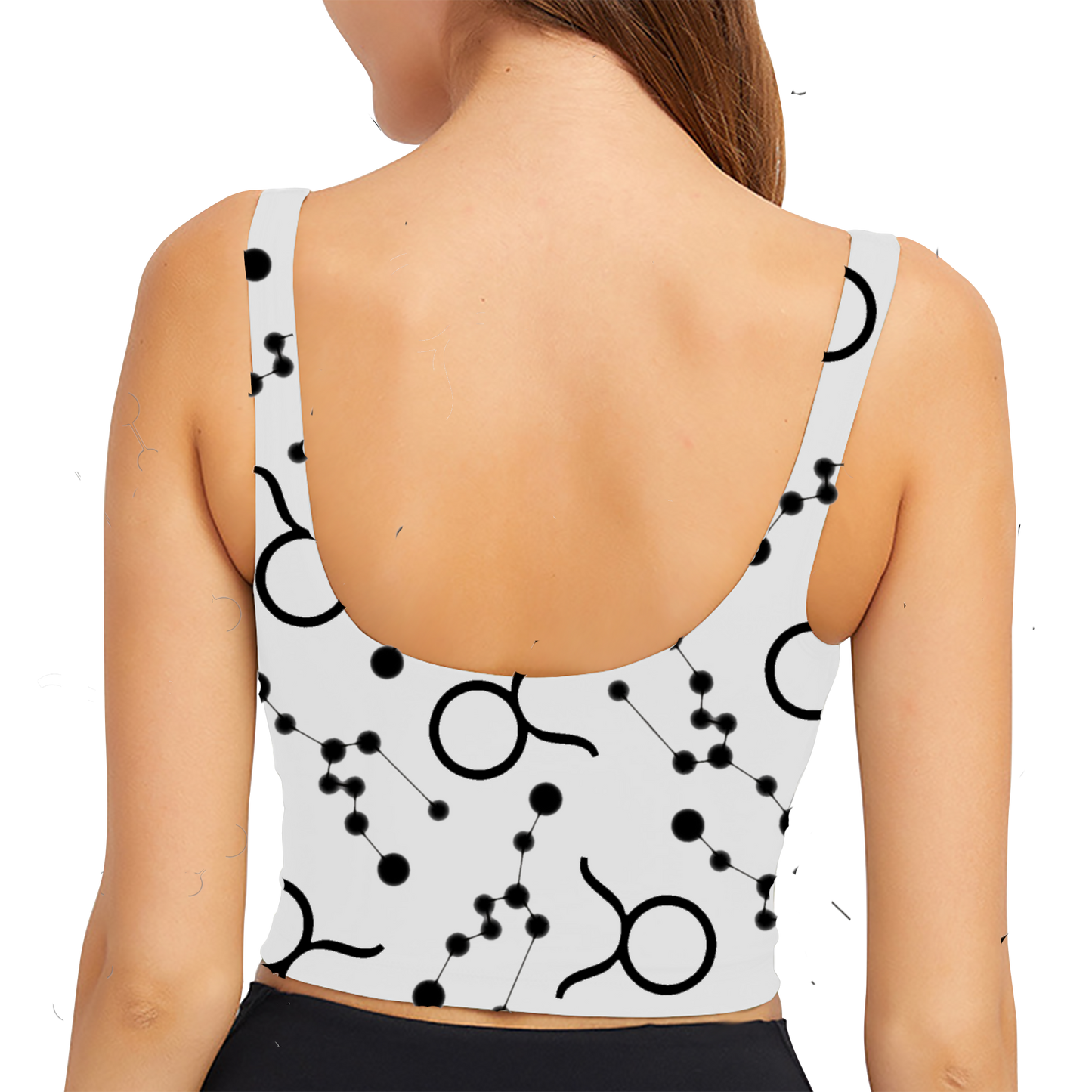 Polyester Sports Bra Taurus Zodiac Sign (AOP)