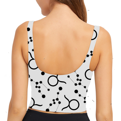 Polyester Sports Bra Taurus Zodiac Sign (AOP)