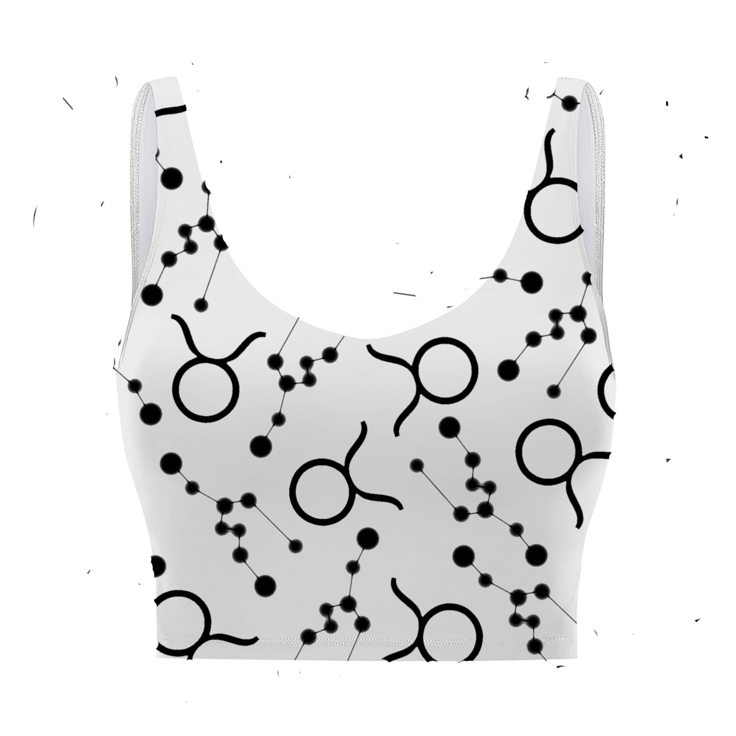Polyester Sports Bra Taurus Zodiac Sign (AOP)