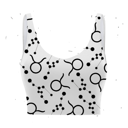 Polyester Sports Bra Taurus Zodiac Sign (AOP)