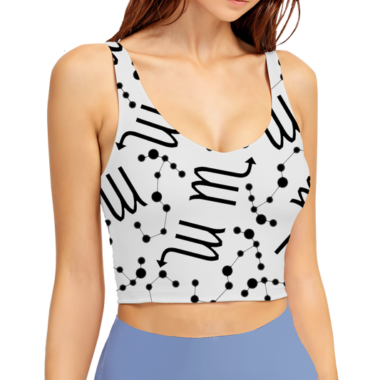 Polyester Sports Bra Scorpio Zodiac Sign (AOP)