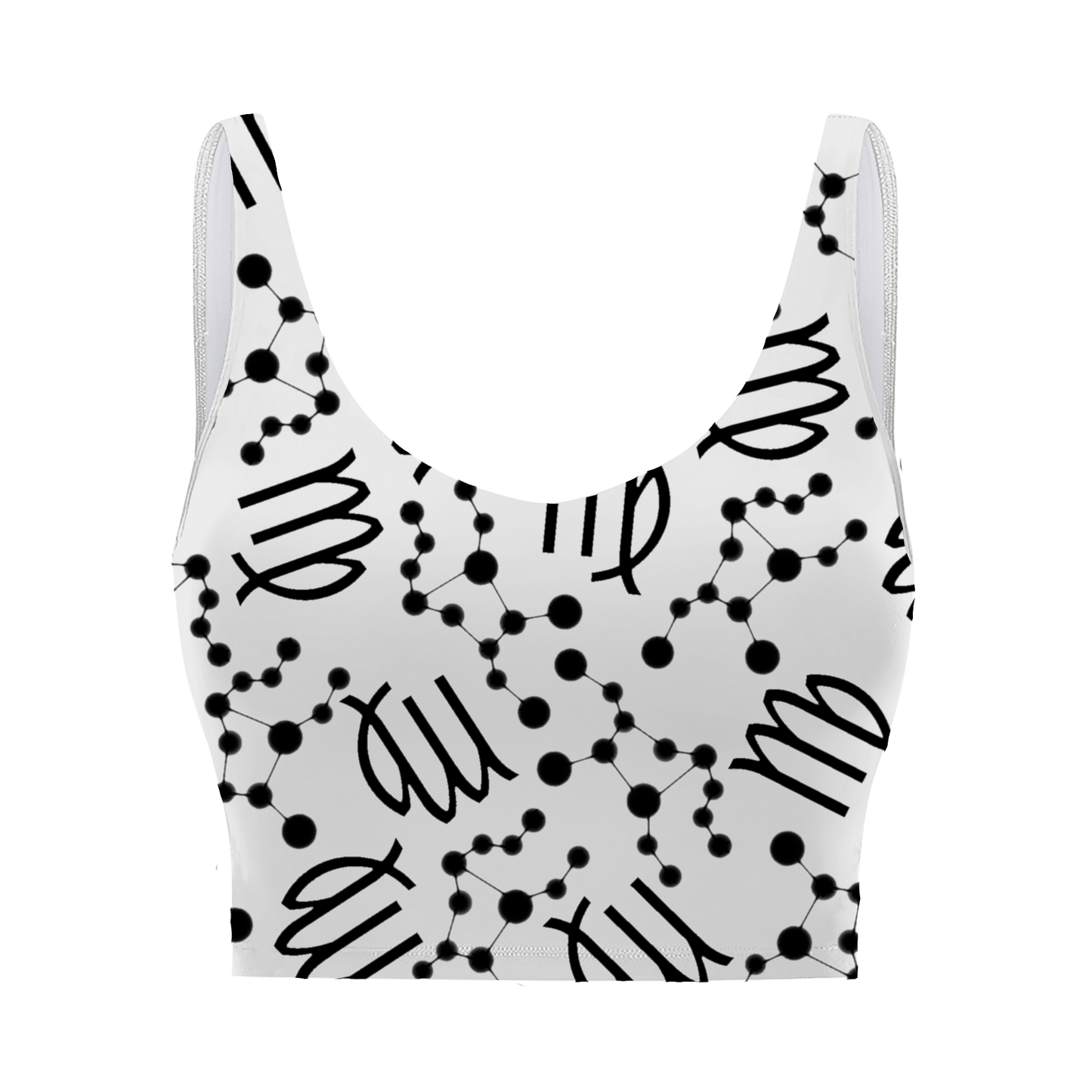 Polyester Sports Bra Virgo Zodiac Sign (AOP)