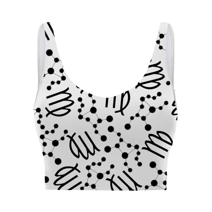 Polyester Sports Bra Virgo Zodiac Sign (AOP)
