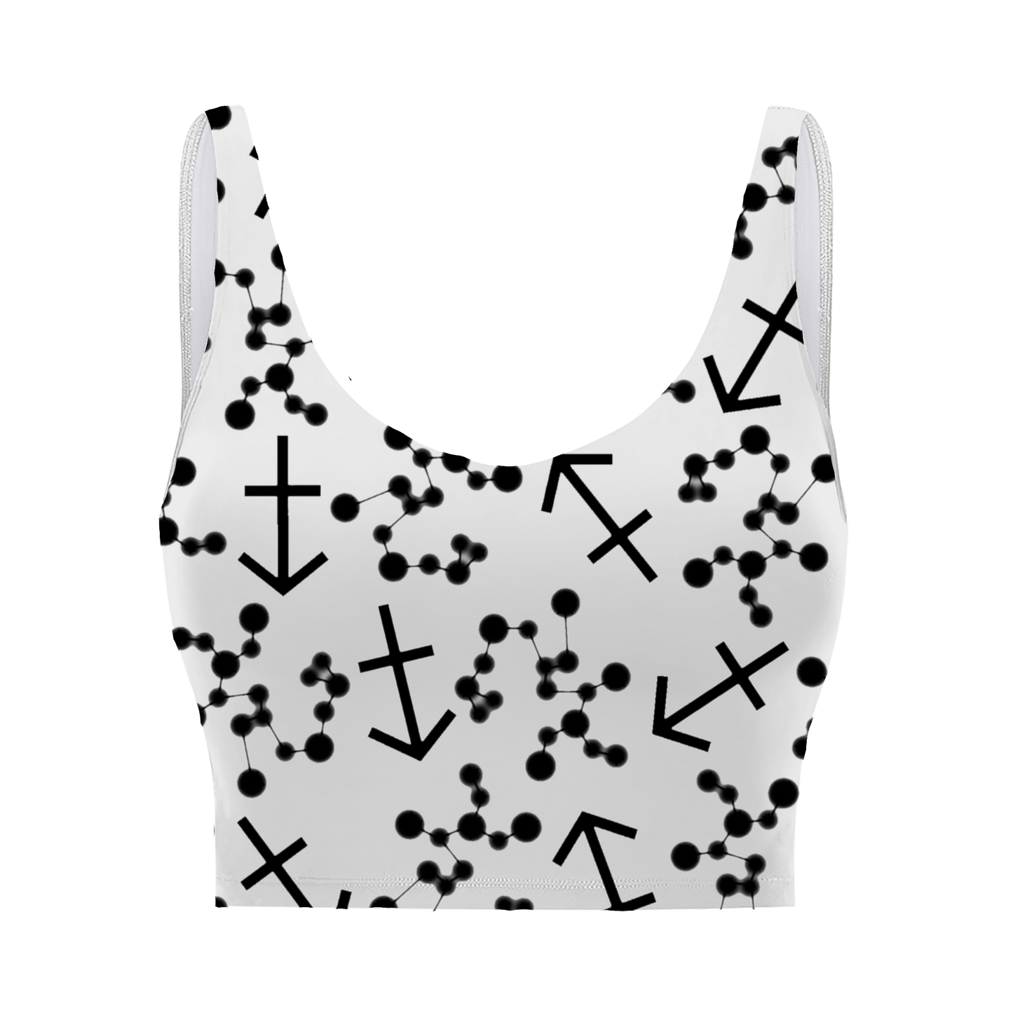 Polyester Sports Bra Sagittarius Zodiac Sign (AOP)