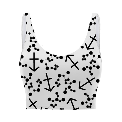 Polyester Sports Bra Sagittarius Zodiac Sign (AOP)