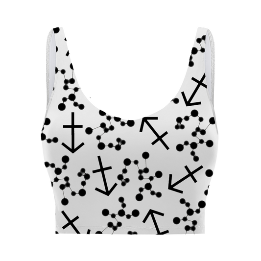 Polyester Sports Bra Sagittarius Zodiac Sign (AOP)