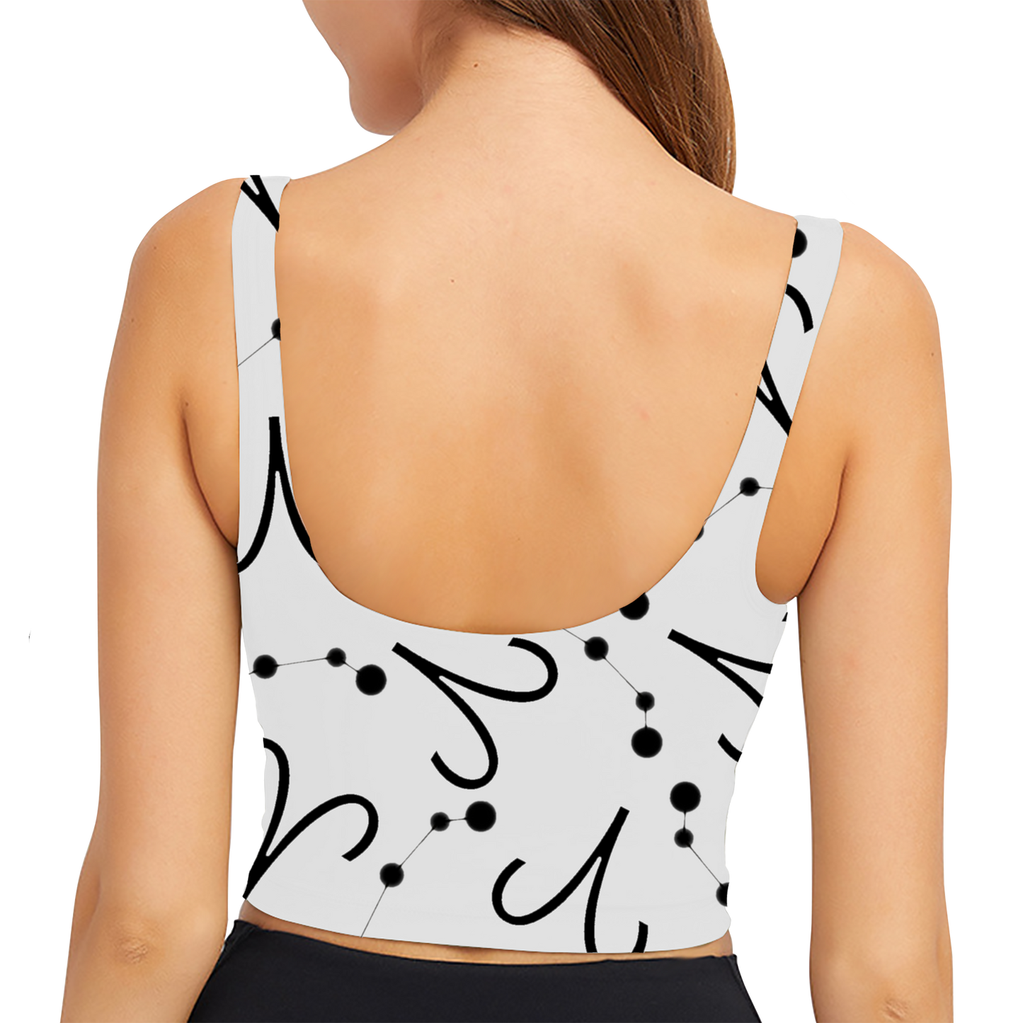 Polyester Sports Bra Aries Zodiac Sign (AOP)