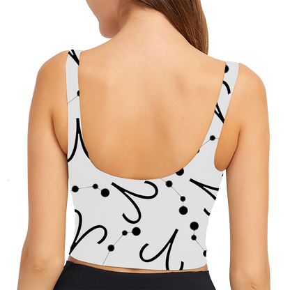 Polyester Sports Bra Aries Zodiac Sign (AOP)