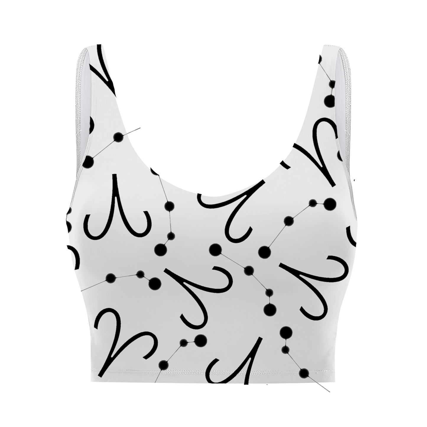 Polyester Sports Bra Aries Zodiac Sign (AOP)