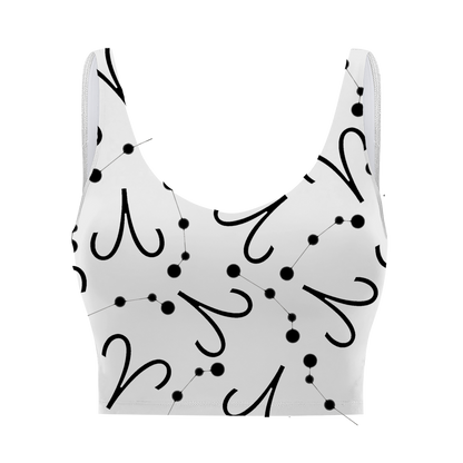Polyester Sports Bra Aries Zodiac Sign (AOP)
