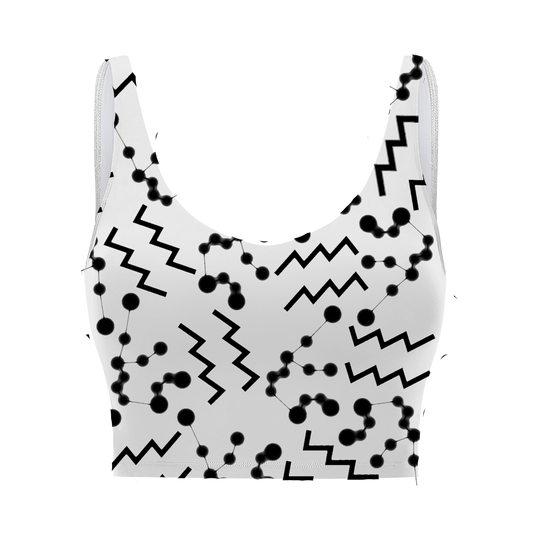 Polyester Sports Bra Aquarius Zodiac Sign (AOP)