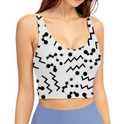 Polyester Sports Bra Aquarius Zodiac Sign (AOP)