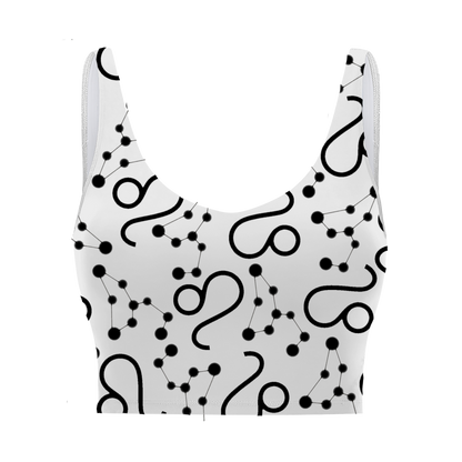 Polyester Sports Bra Cancer Zodiac Sign (AOP)