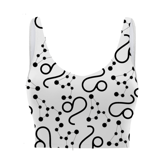 Polyester Sports Bra Cancer Zodiac Sign (AOP)