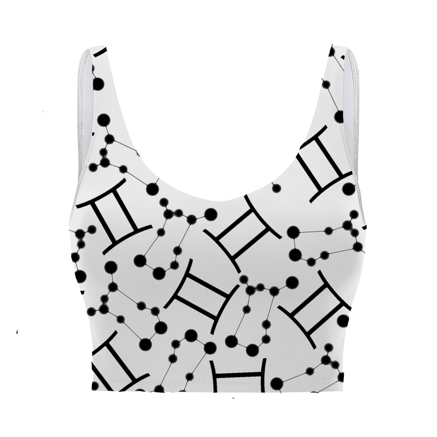 Polyester Sports Bra Gemini Zodiac Sign (AOP)