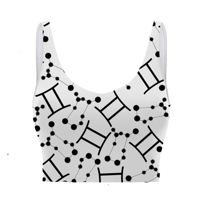 Polyester Sports Bra Gemini Zodiac Sign (AOP)
