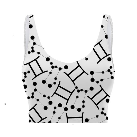 Polyester Sports Bra Gemini Zodiac Sign (AOP)