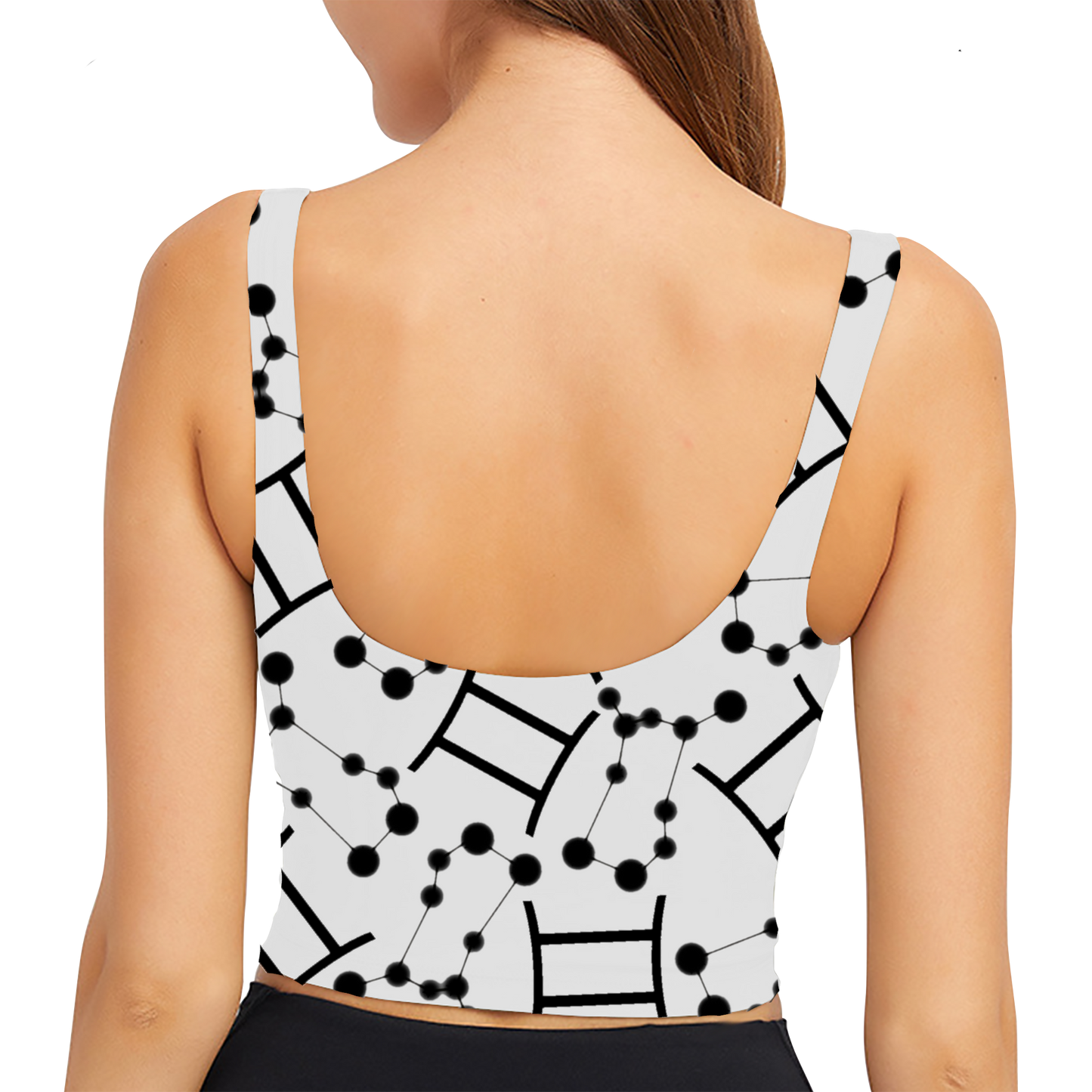 Polyester Sports Bra Gemini Zodiac Sign (AOP)