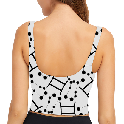Polyester Sports Bra Gemini Zodiac Sign (AOP)