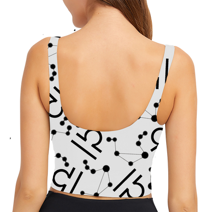 Polyester Sports Bra Libra Zodiac Sign (AOP)