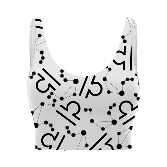 Polyester Sports Bra Libra Zodiac Sign (AOP)