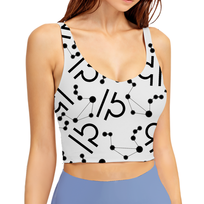 Polyester Sports Bra Libra Zodiac Sign (AOP)
