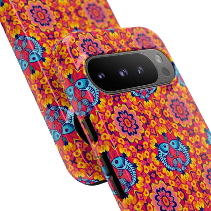 Tough Cases, Pisces, Zodiac v1, Flower Pattern