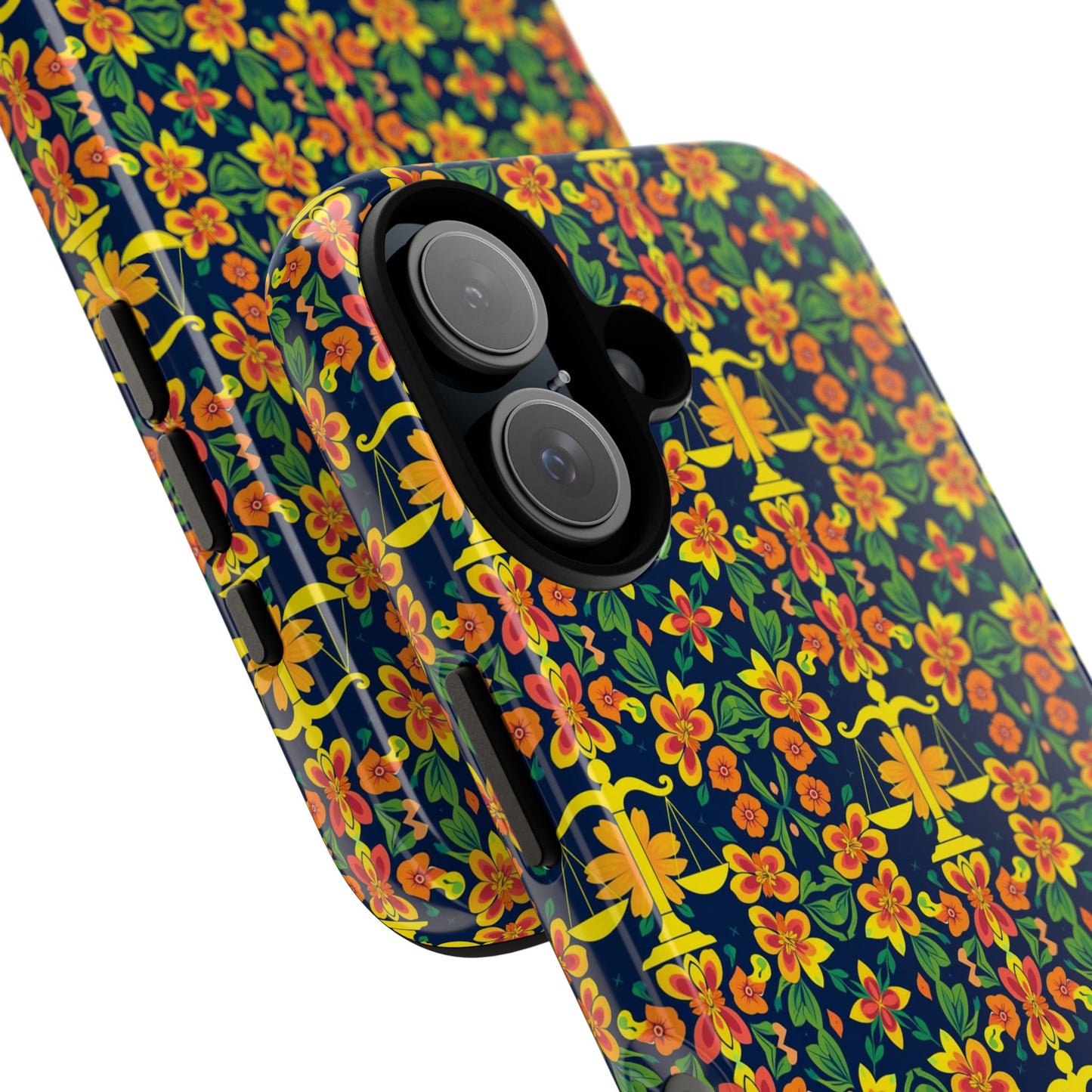 Tough Cases, Libra, Zodiac v3, Flower Pattern