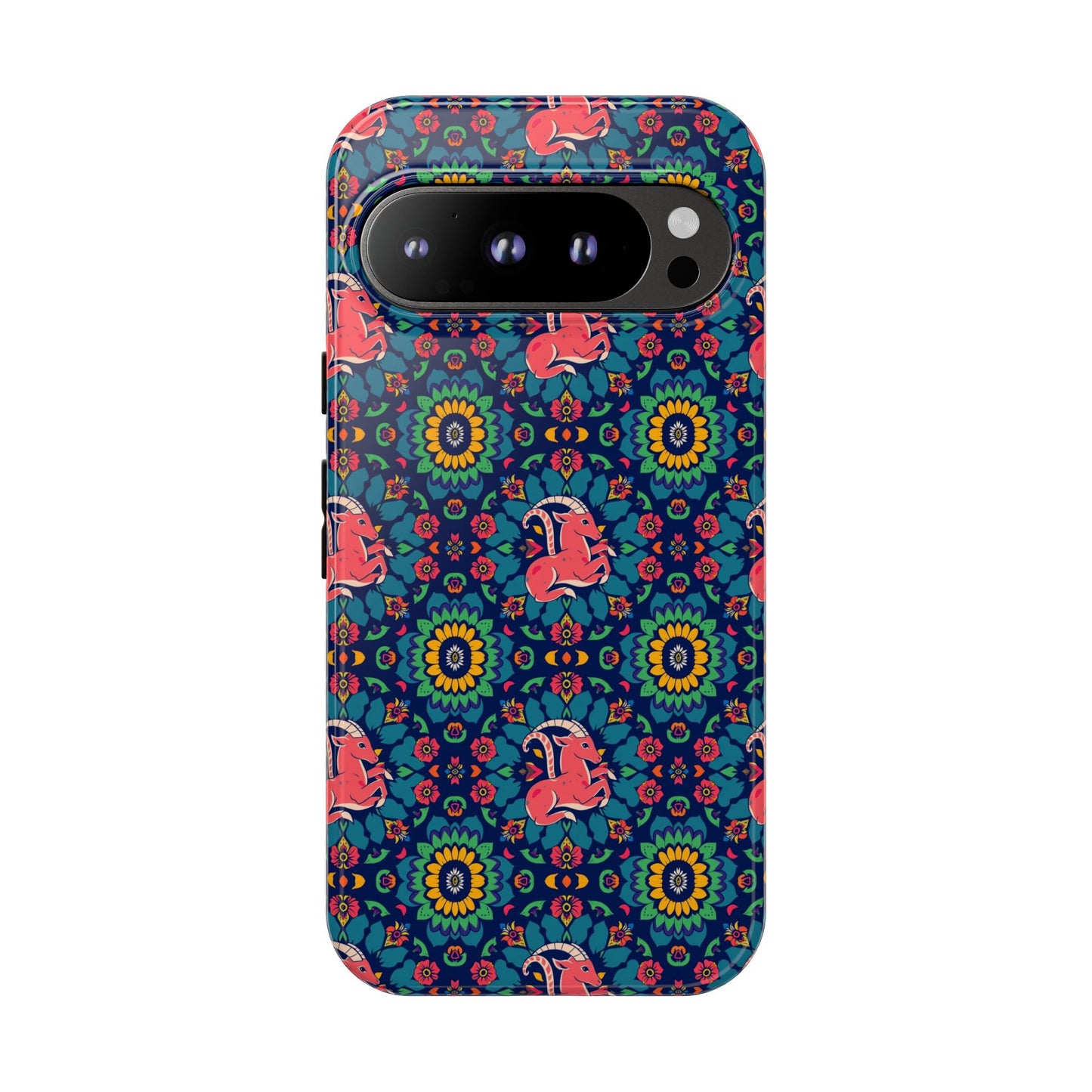 Tough Cases, Capricorn, Zodiac v1, Flower Pattern