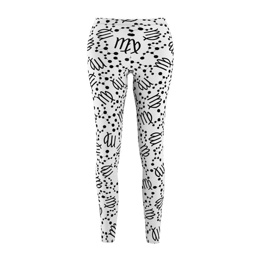 Women's Zodiac Cut & Sew Casual Leggings Virgo Zodiac sign