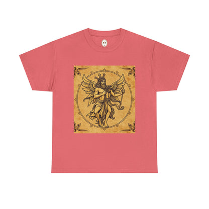Unisex Heavy Cotton T-Shirt, Pencil Art, Gemini Zodiac Design
