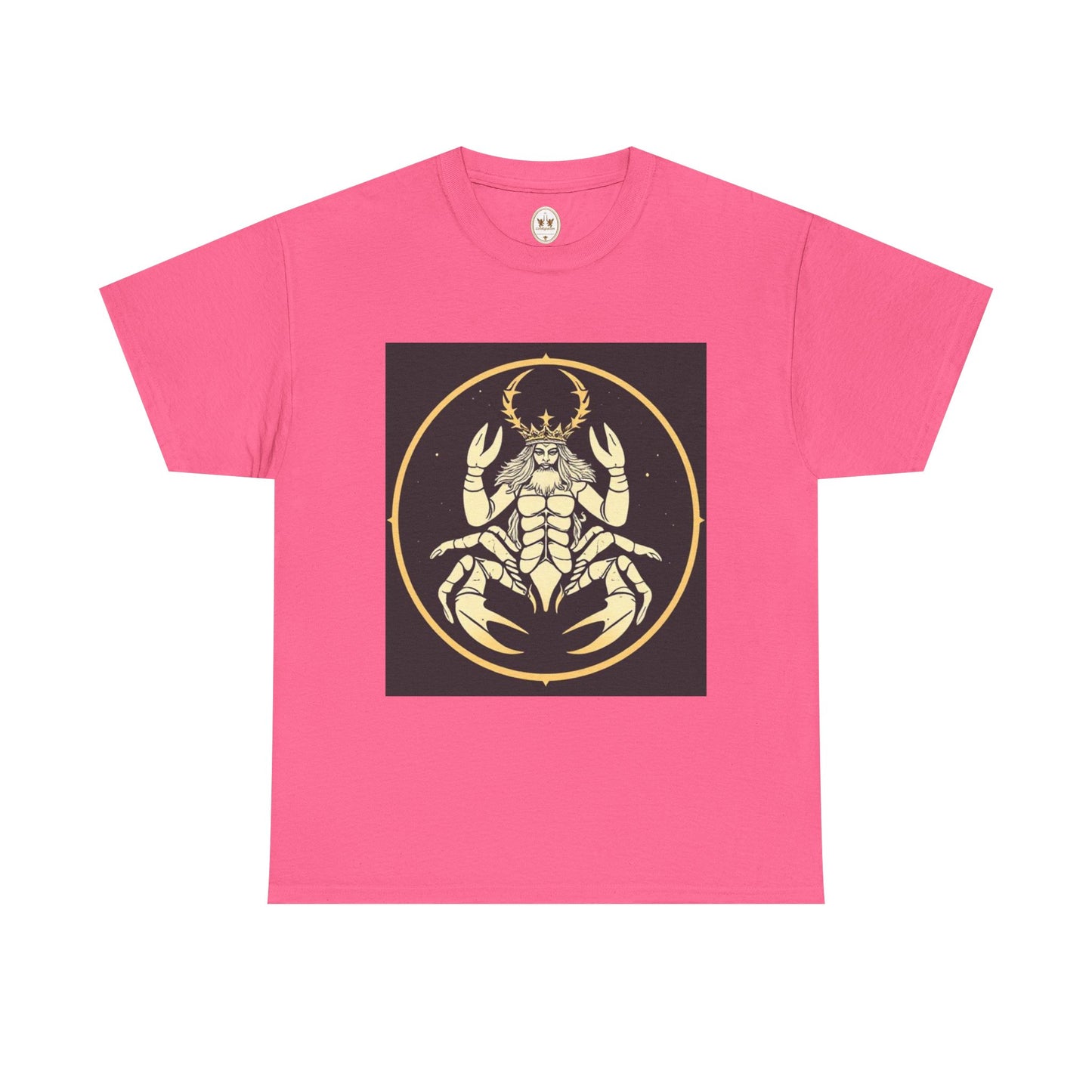 Unisex Heavy Cotton T-Shirt, Scorpio King, Print Art, Zodiac Design