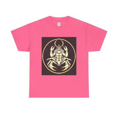 Unisex Heavy Cotton T-Shirt, Scorpio King, Print Art, Zodiac Design