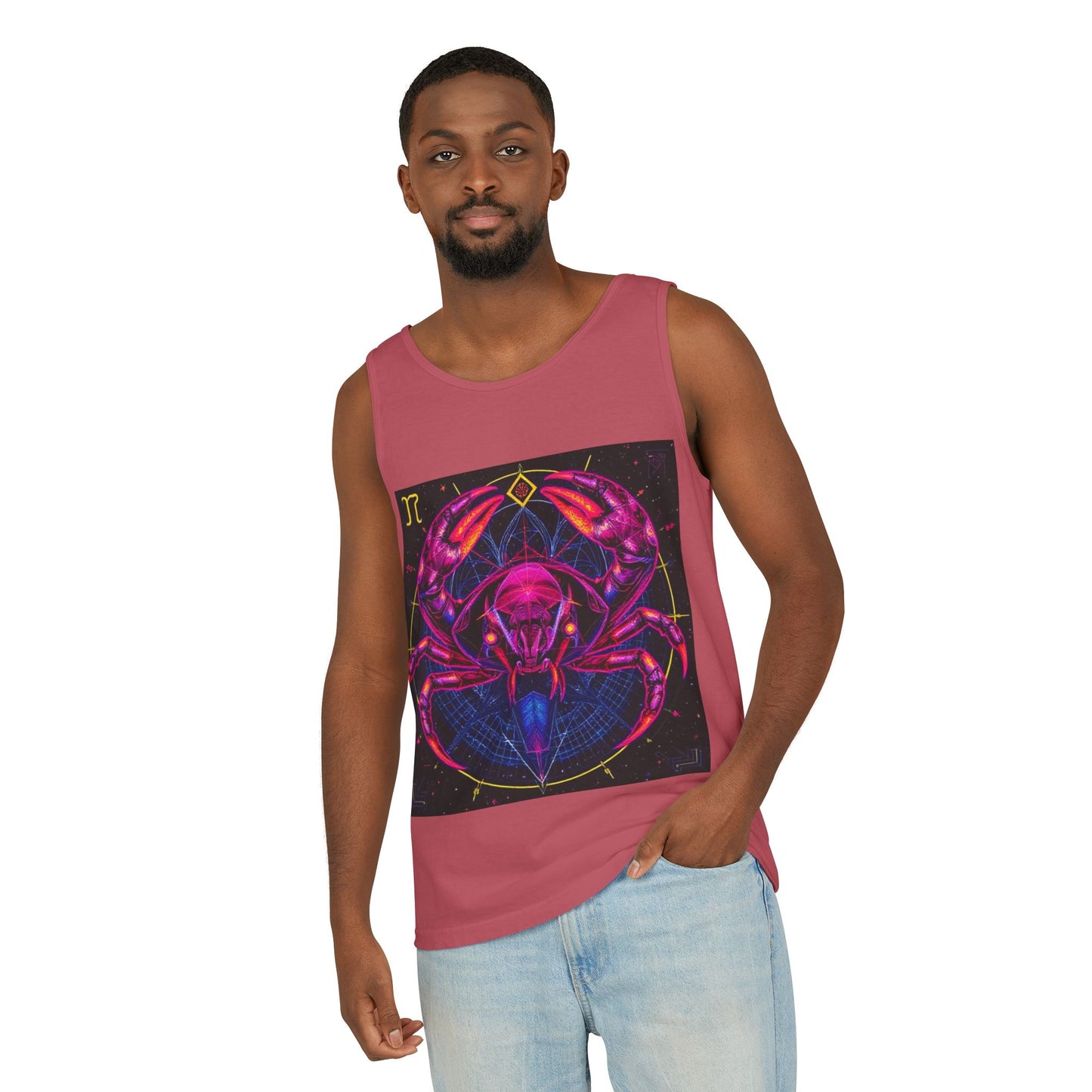 Unisex Garment-Dyed, Tank Top, Cancer, Pop Art, 100% US cotton