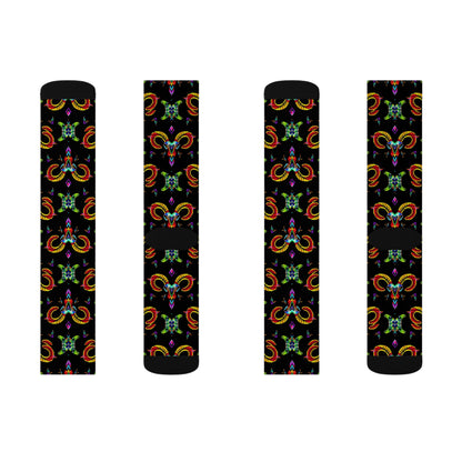 Sublimation Socks, Aries, Zodiac v2, Jewel Pattern