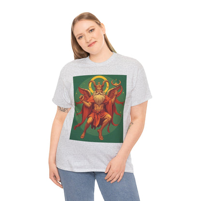 Unisex Heavy Cotton T-Shirt, Aries God, Zodiac Design