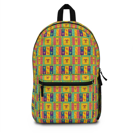 Backpack, Aquarius, Zodiac v2, Shapes Pattern