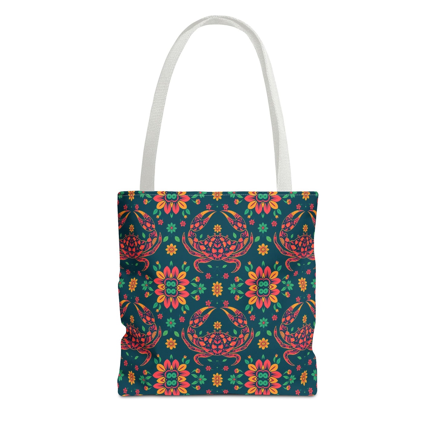 Tote Bag (AOP), Cancer, Zodiac v2, Flower Pattern