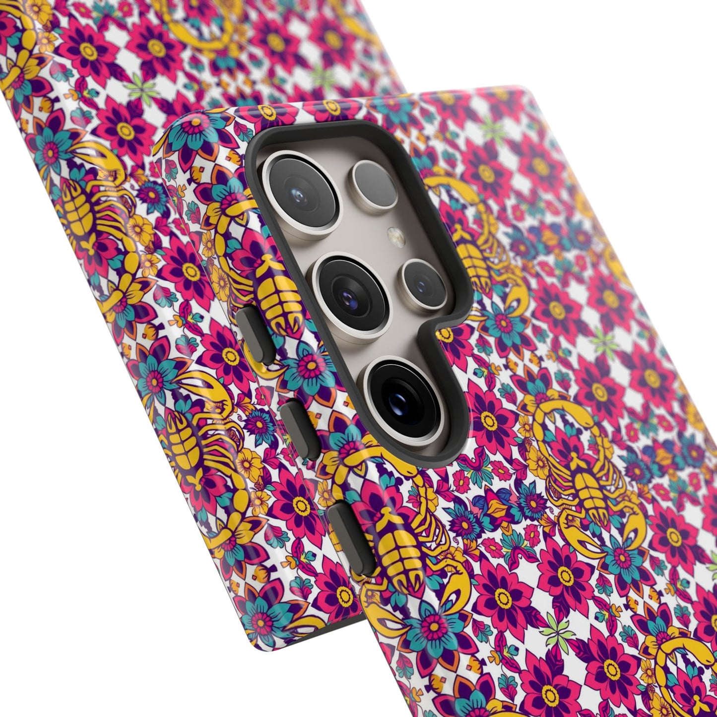 Tough Cases, Scorpio, Zodiac v2, Flower Pattern